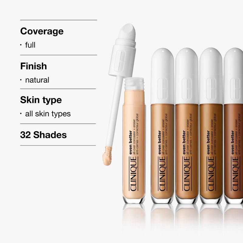 slide 6 of 10, Clinique Even Better All-Over Concealer + Eraser - CN 10 Alabaster - 0.2 fl oz - Ulta Beauty, 0.2 fl oz