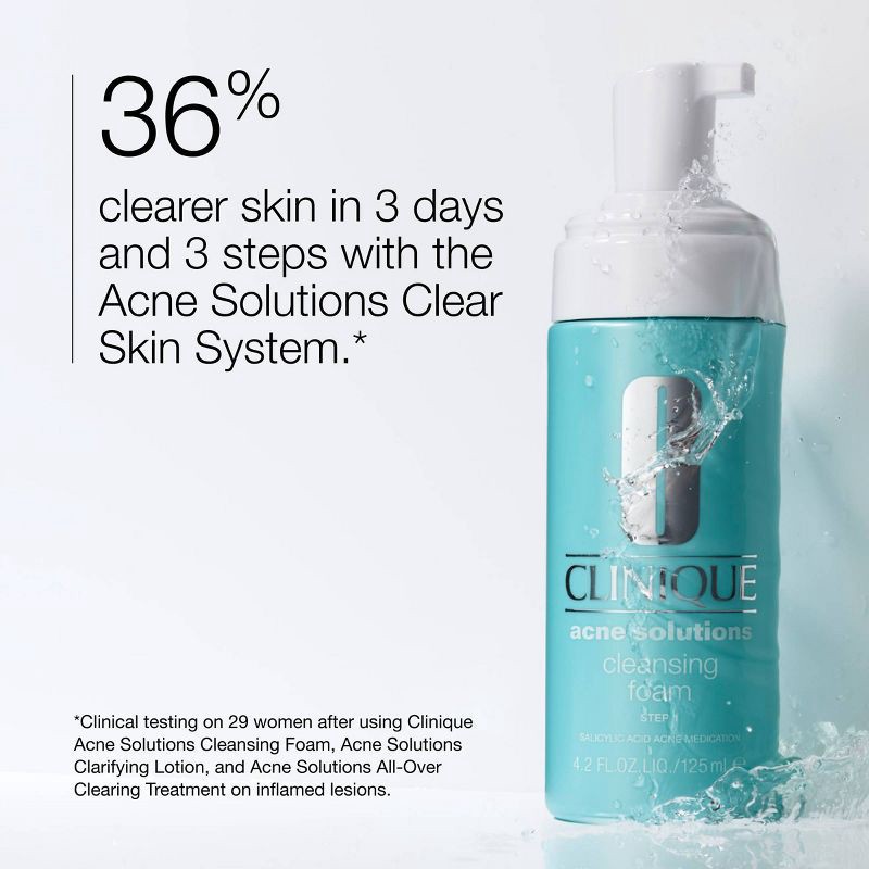 slide 3 of 6, Clinique Acne Solutions Cleansing Foam - 4.2 fl oz - Ulta Beauty, 4.2 fl oz