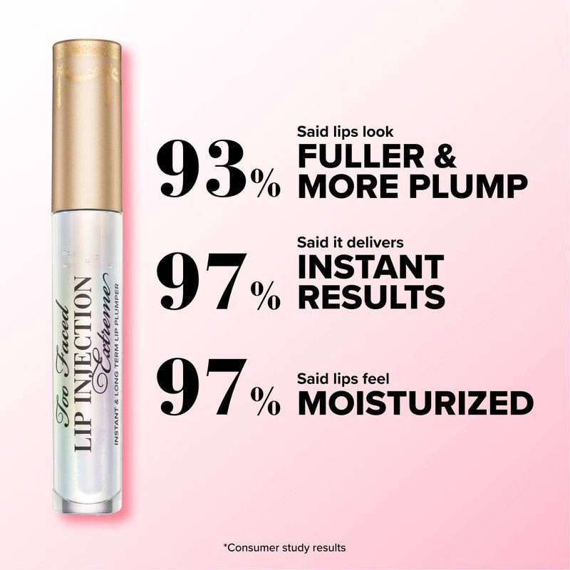 slide 6 of 10, Too Faced Travel Size Lip Injection Extreme Hydrating Lip Plumper - Clear - 0.1 oz - Ulta Beauty, 0.1 oz