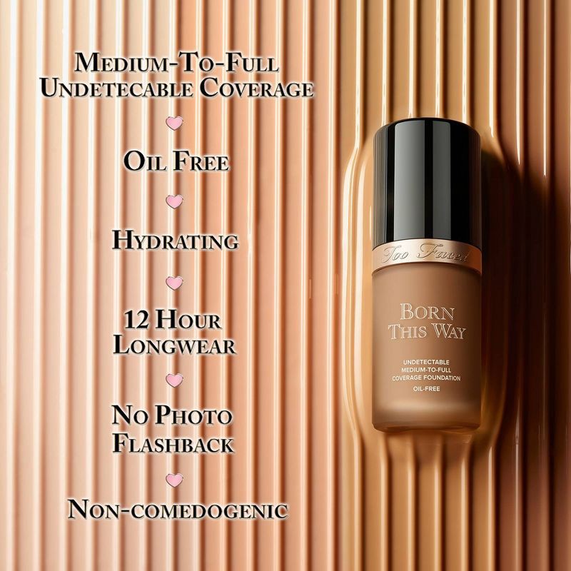 slide 7 of 9, Too Faced Born This Way Natural Finish Longwear Liquid Foundation - Nude - 1 fl oz - Ulta Beauty, 1 fl oz