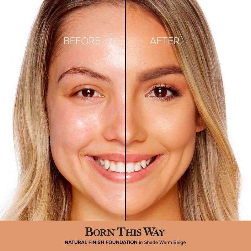 slide 3 of 9, Too Faced Born This Way Natural Finish Longwear Liquid Foundation - Warm Beige - 1 fl oz - Ulta Beauty, 1 fl oz