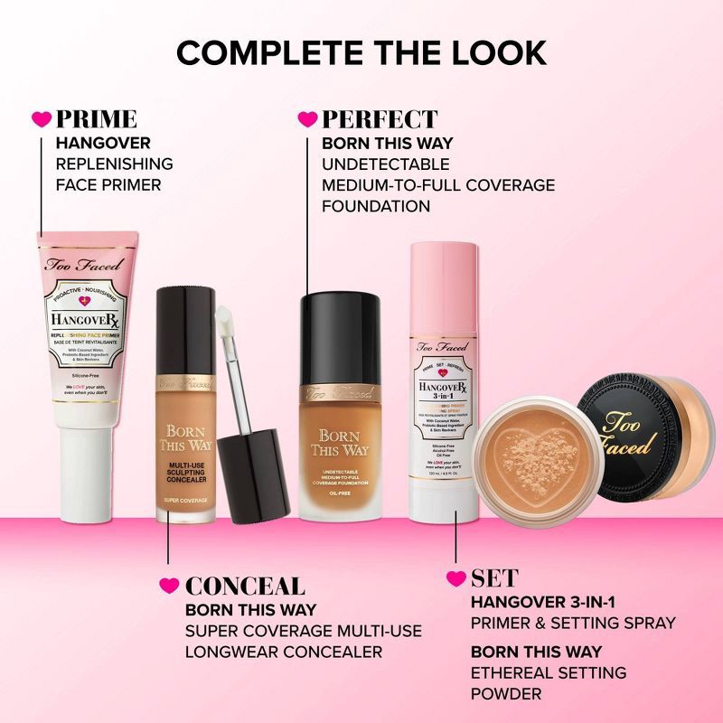 slide 9 of 9, Too Faced Born This Way Natural Finish Longwear Liquid Foundation - Warm Beige - 1 fl oz - Ulta Beauty, 1 fl oz