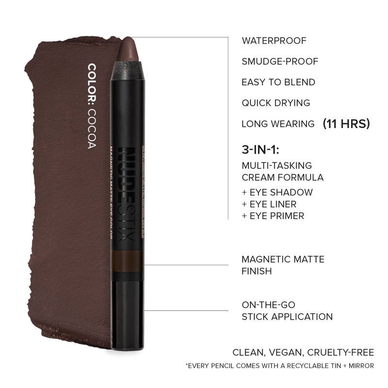 slide 4 of 7, NUDESTIX Magnetic Matte Waterproof Eye Color - Cocoa - 0.1oz - Ulta Beauty, 0.1 oz