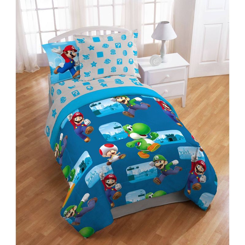 slide 2 of 14, Twin Game Play Super Mario Bed in a Bag, 1 ct