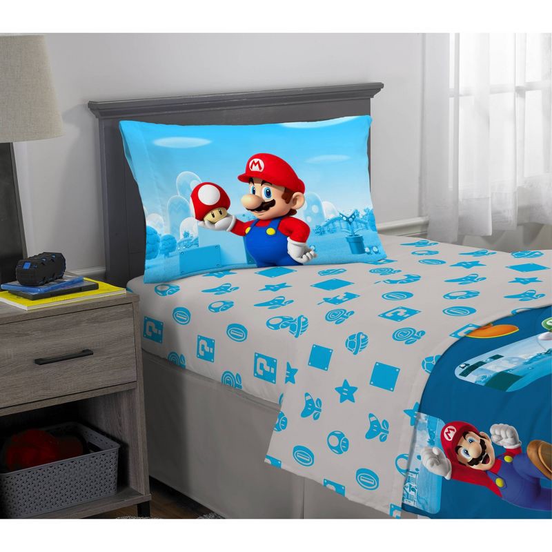 slide 5 of 14, Twin Game Play Super Mario Bed in a Bag, 1 ct