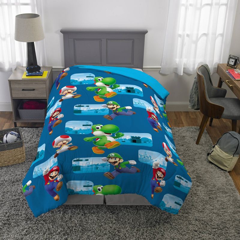 slide 6 of 14, Twin Game Play Super Mario Bed in a Bag, 1 ct