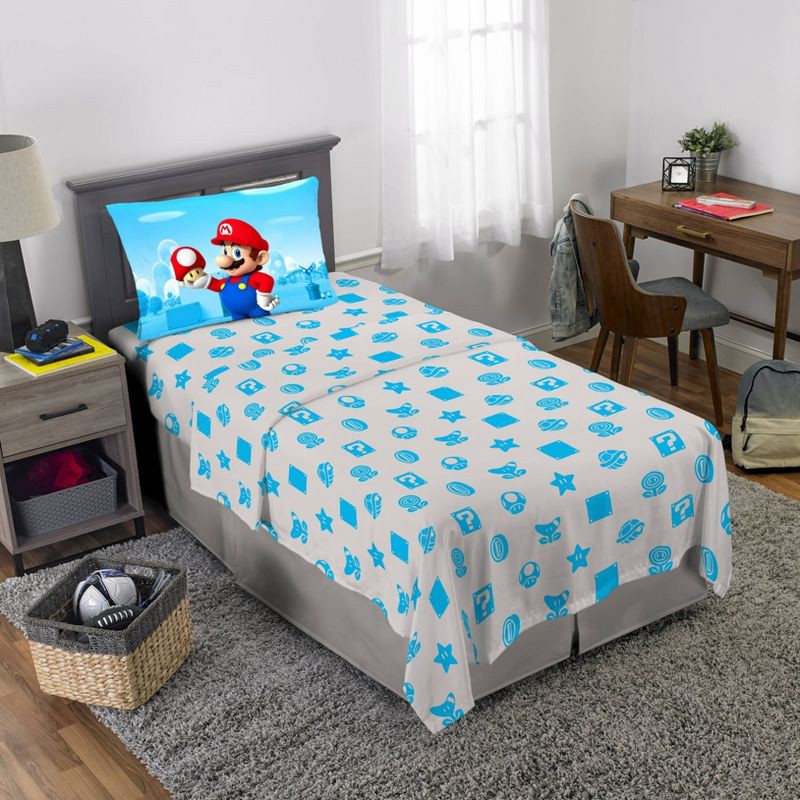 slide 7 of 14, Twin Game Play Super Mario Bed in a Bag, 1 ct