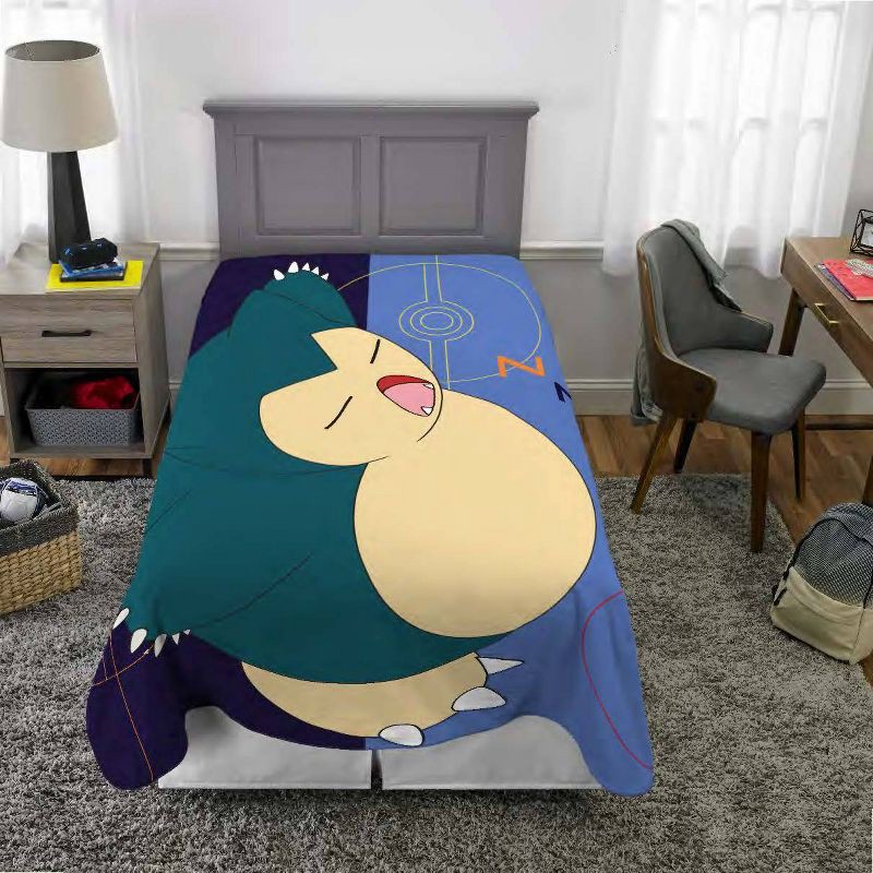 slide 2 of 5, Pokemon Snorlax Mode Kids' Blanket, 1 ct