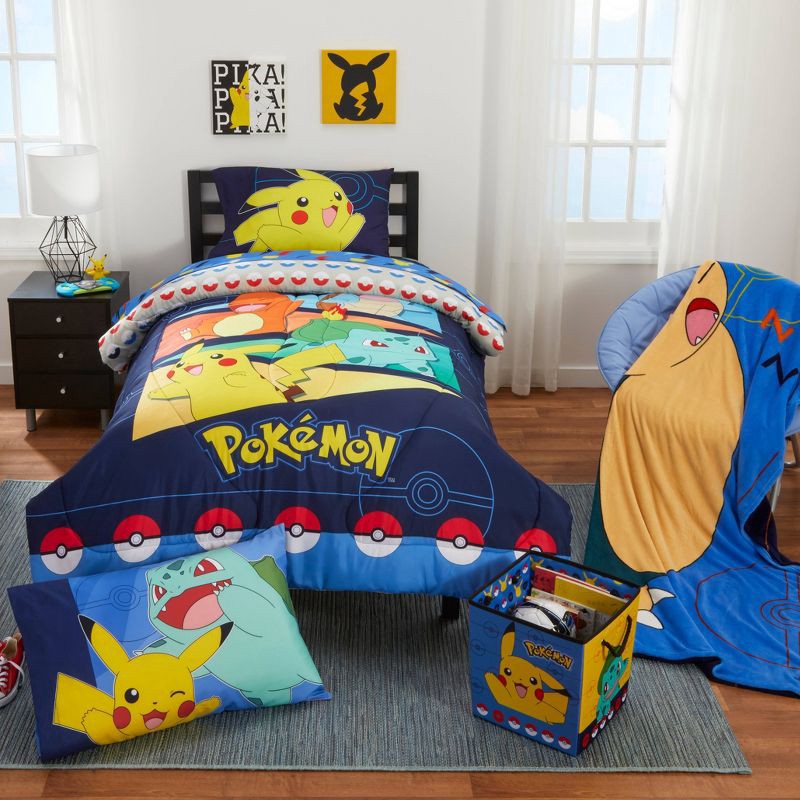 slide 5 of 5, Pokemon Snorlax Mode Kids' Blanket, 1 ct