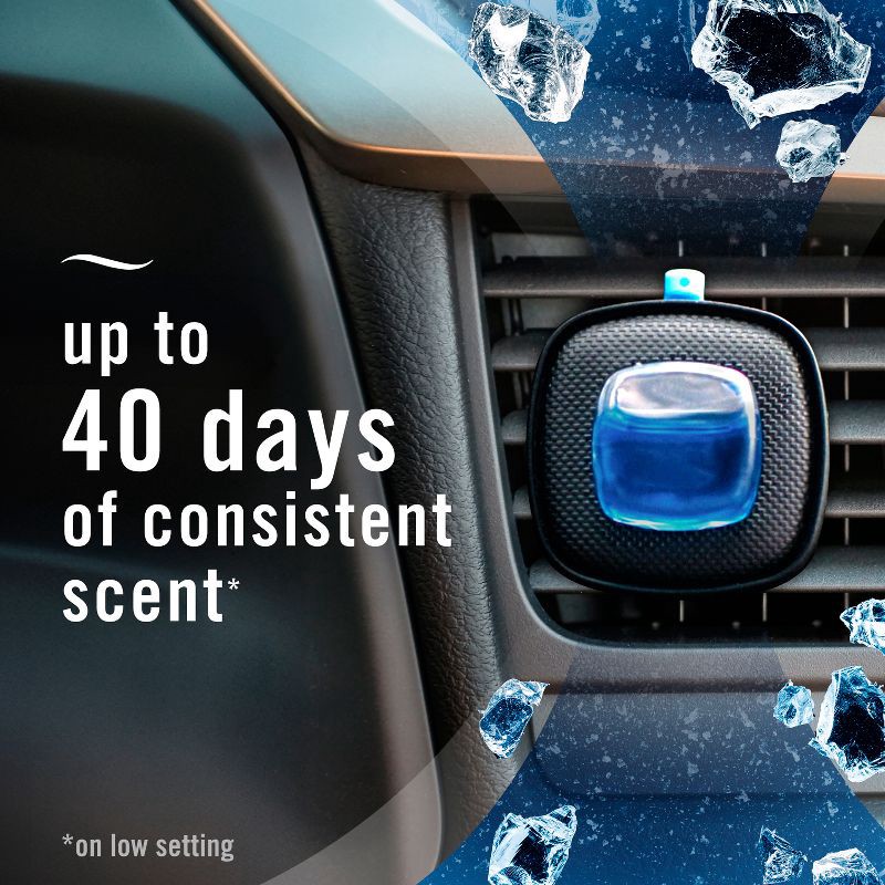 slide 6 of 12, Febreze Car Air Freshener Vent Clip - Platinum Ice Scent - 0.14 fl oz/2pk, 0.14 fl oz, 2 ct
