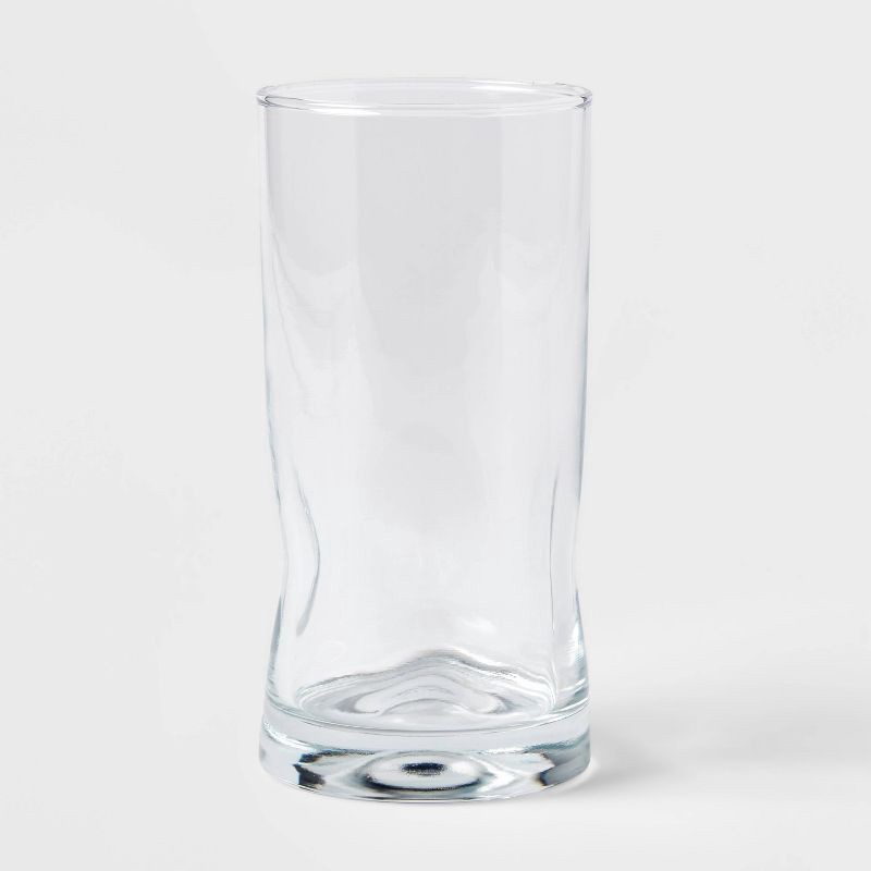 slide 1 of 3, 16.7 fl oz Telford Highball - Threshold™: Contemporary Glass Drinkware, Dishwasher-Safe, BPA & Lead-Free, 16.7 fl oz