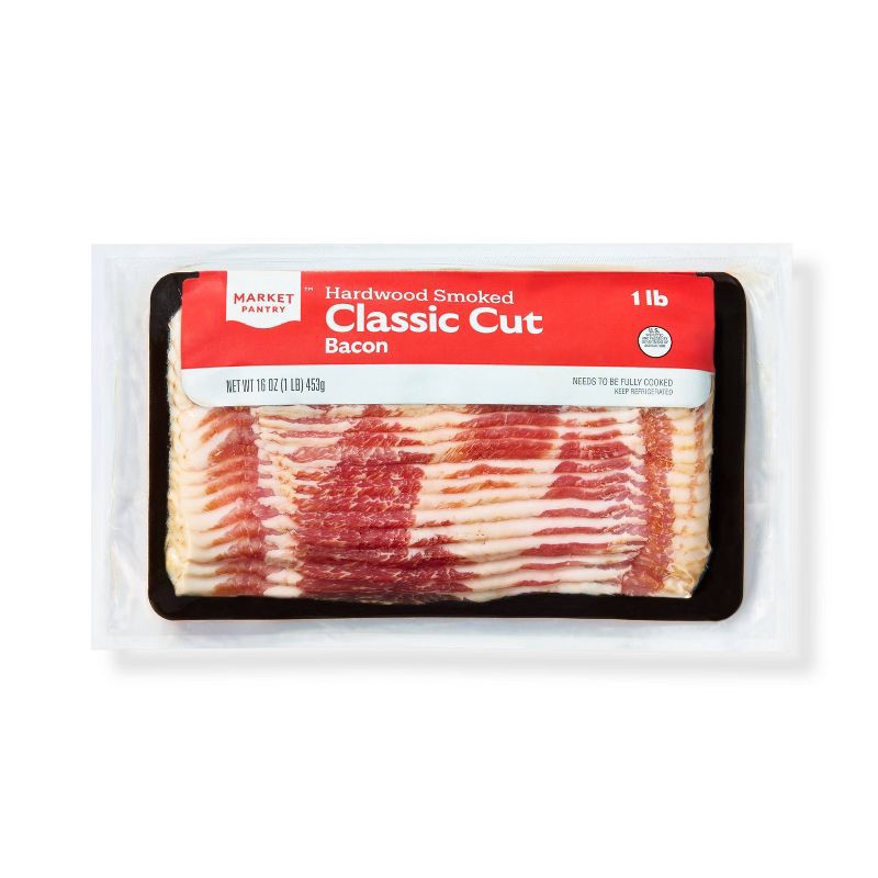 slide 1 of 3, Hardwood Smoked Classic Cut Bacon - 16oz - Market Pantry™, 16 oz