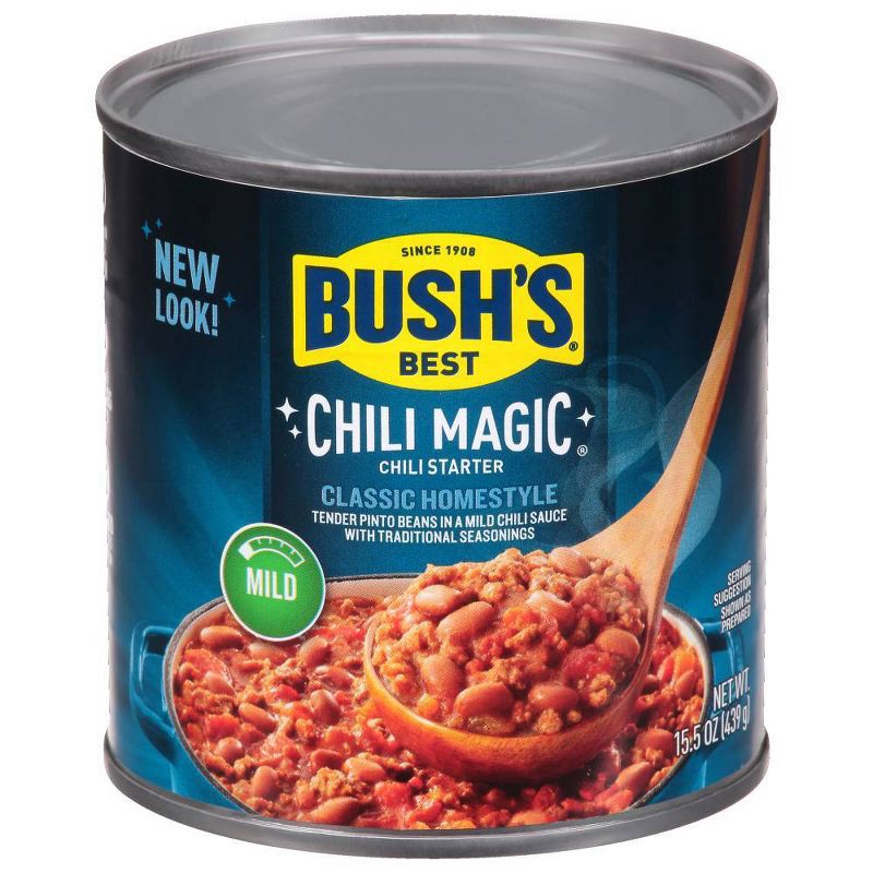slide 3 of 7, Bush's Chili Magic Classic Homestyle Chili Starter Mild – 15.5oz, 15.5 oz