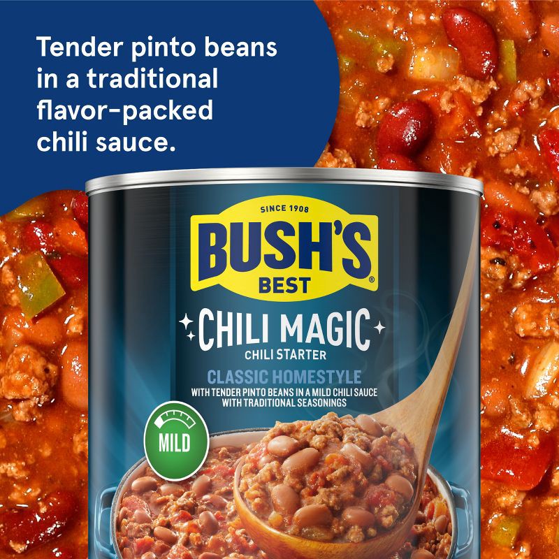 slide 4 of 7, Bush's Chili Magic Classic Homestyle Chili Starter Mild – 15.5oz, 15.5 oz