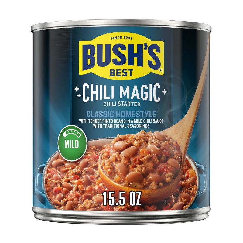 slide 1 of 7, Bush's Chili Magic Classic Homestyle Chili Starter Mild – 15.5oz, 15.5 oz