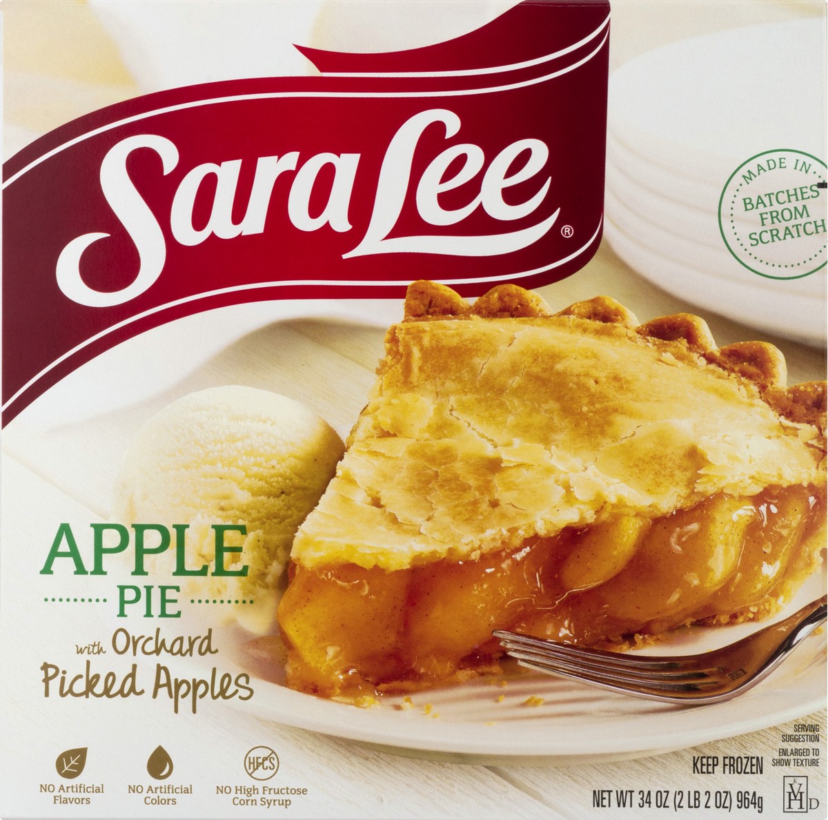 slide 3 of 12, Sara Lee Traditional Fruit Pie 9" Unbaked Apple 34oz, 964 g