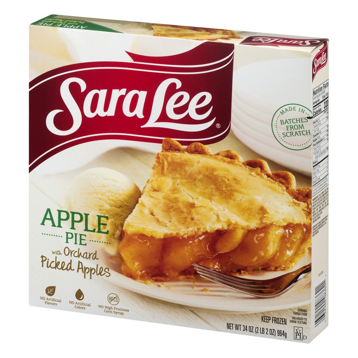 slide 4 of 12, Sara Lee Traditional Fruit Pie 9" Unbaked Apple 34oz, 964 g