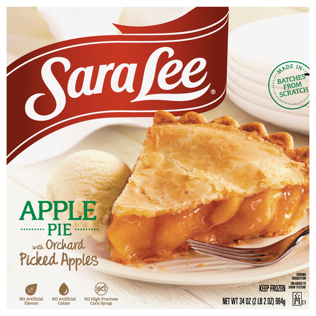 slide 1 of 12, Sara Lee Traditional Fruit Pie 9" Unbaked Apple 34oz, 964 g