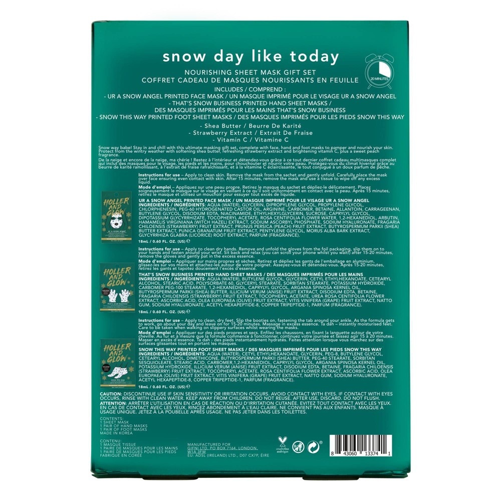 slide 2 of 7, Holler and Glow Snow Day Like Today Masking Gift Set, 3 ct