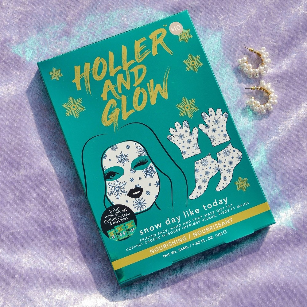 slide 6 of 7, Holler and Glow Snow Day Like Today Masking Gift Set, 3 ct