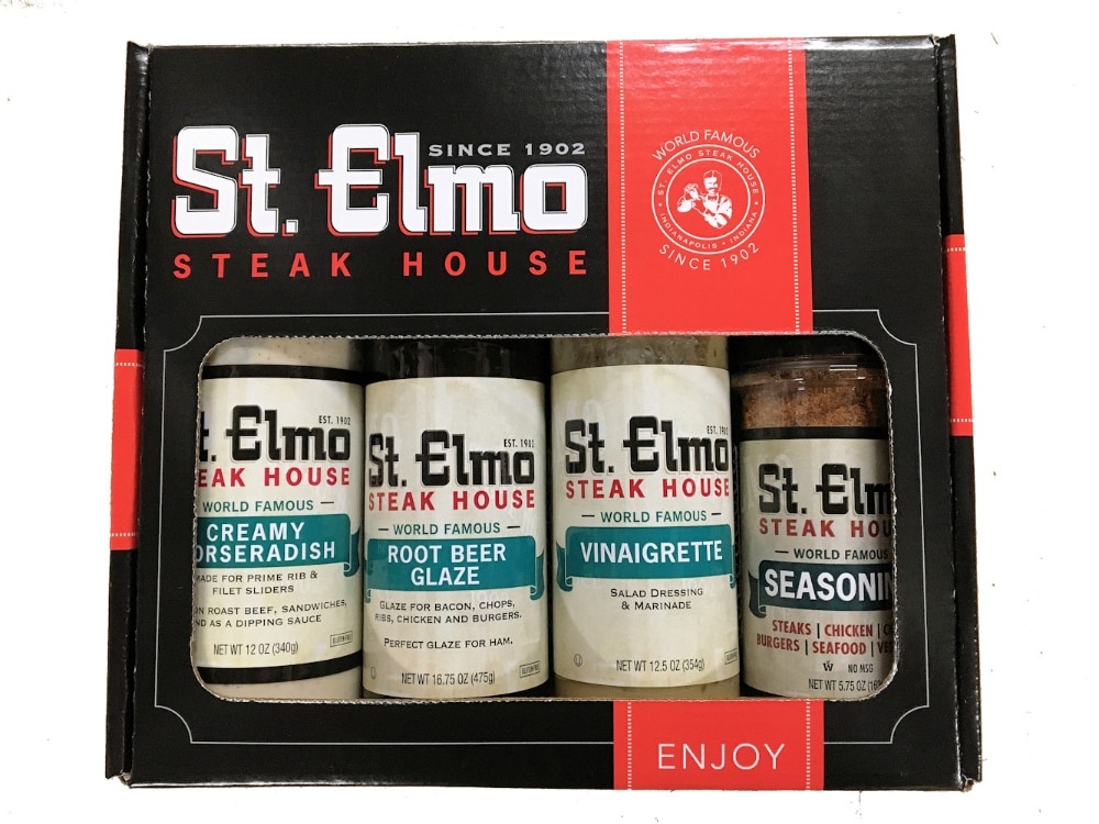 slide 1 of 1, St. Elmo Steak House Seasonings And Sauces Gift Box, 4 ct