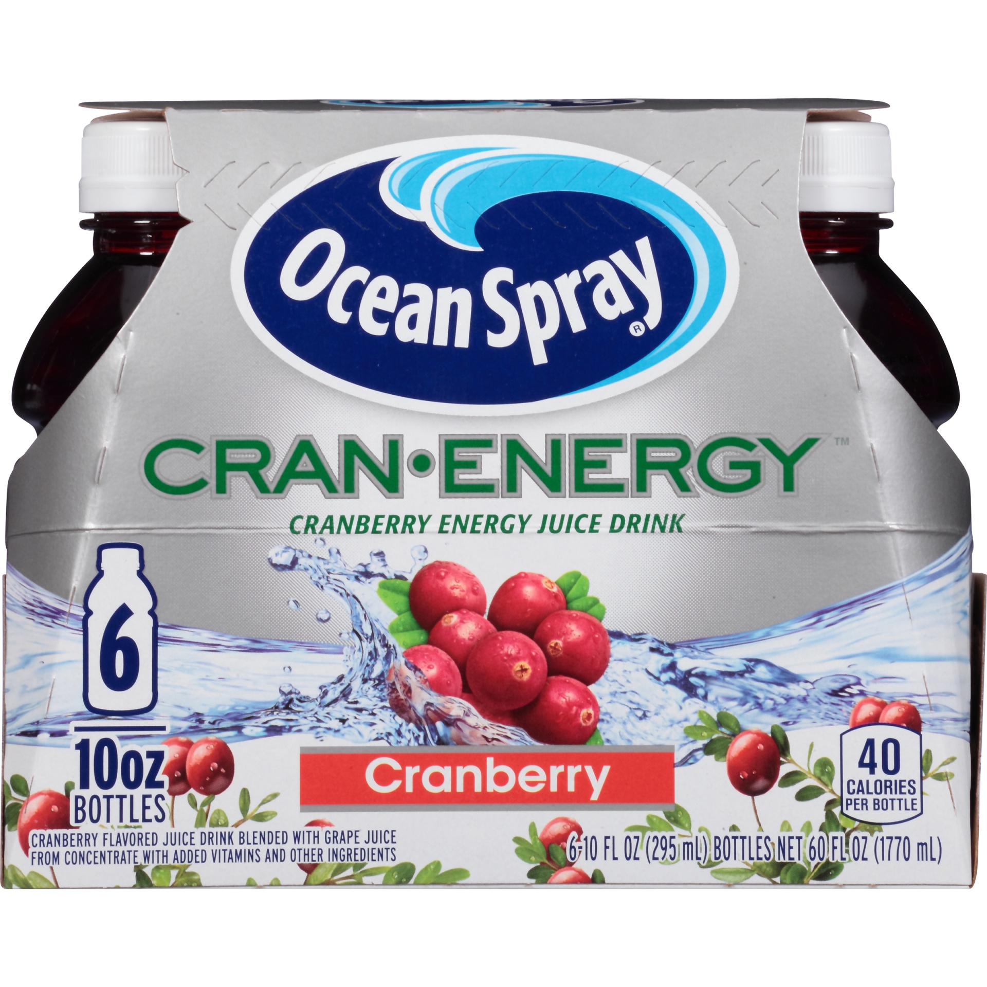 slide 4 of 8, Ocean Spray Energy Juice Drink 6 ea, 6 ct; 10 fl oz
