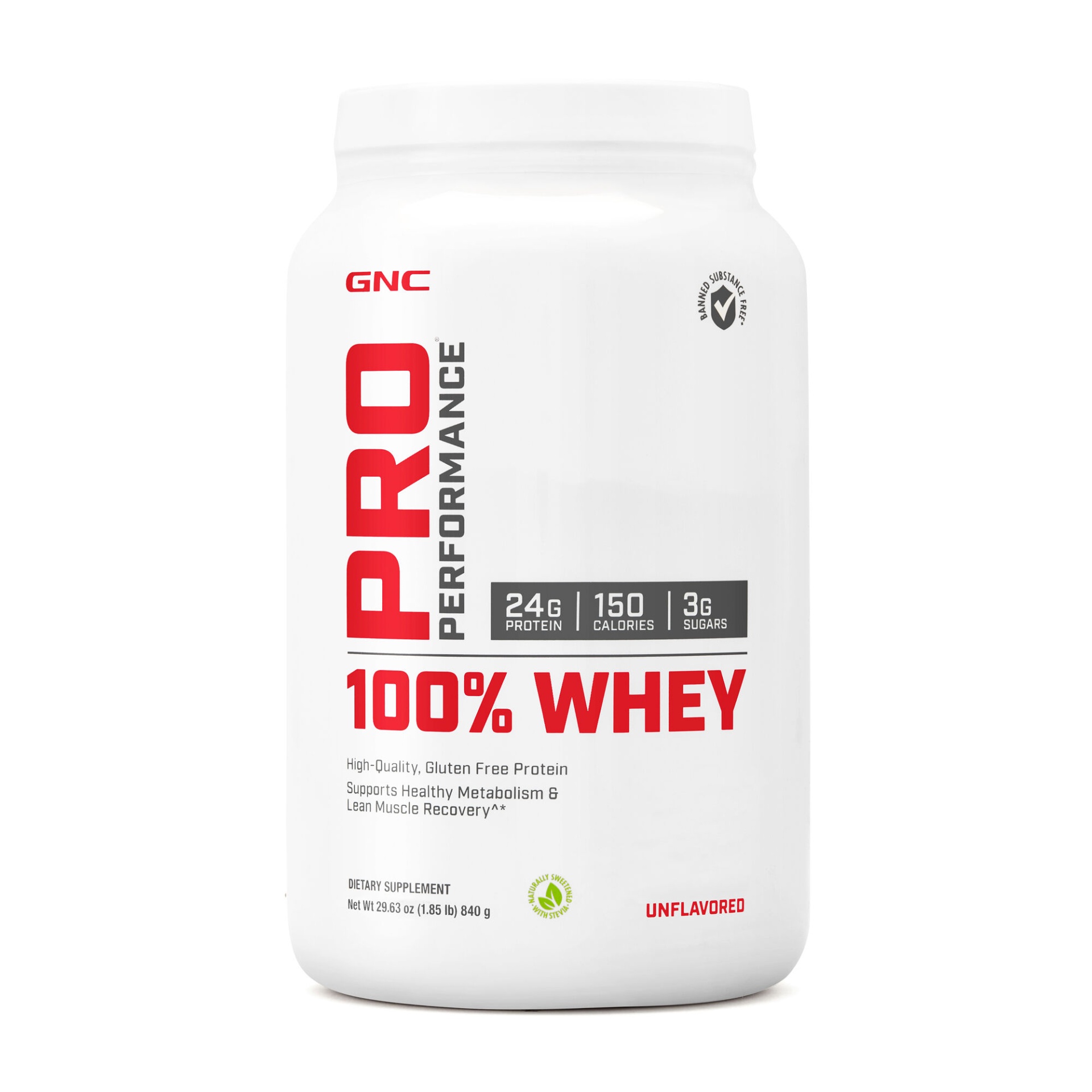 slide 1 of 1, GNC Pro Performance 100% Whey - Unflavored, 1 ct