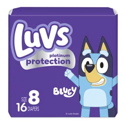 Luvs Platinum Protection Baby Diapers, Size 8, 16 Count