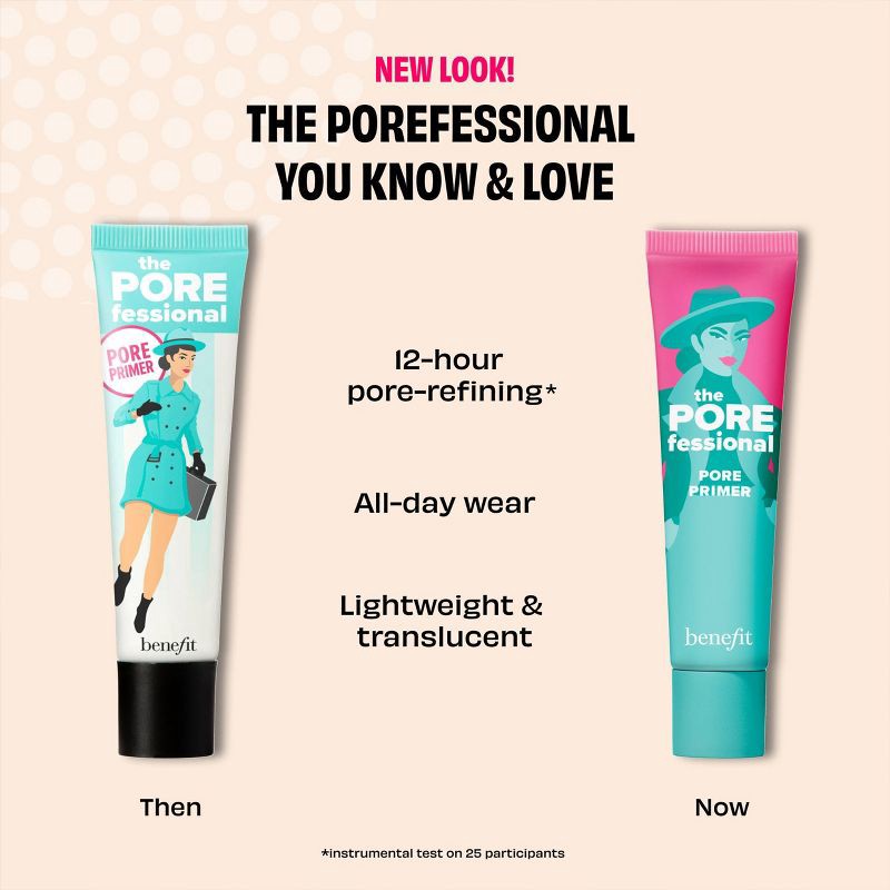 slide 5 of 6, Benefit Cosmetics The POREfessional: Original Pore Minimizing Face Primer Mini - 0.25oz - Ulta Beauty, 0.25 oz