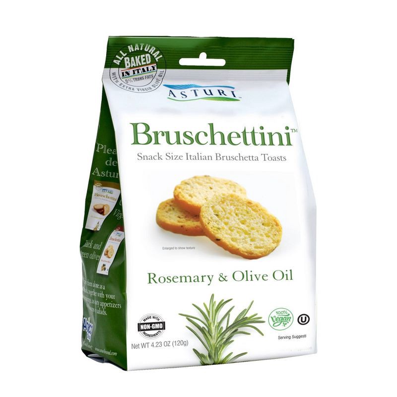 slide 1 of 4, Asturi Bruschettini Rosemary and Olive Oil Crackers - 4.23oz, 4.23 oz