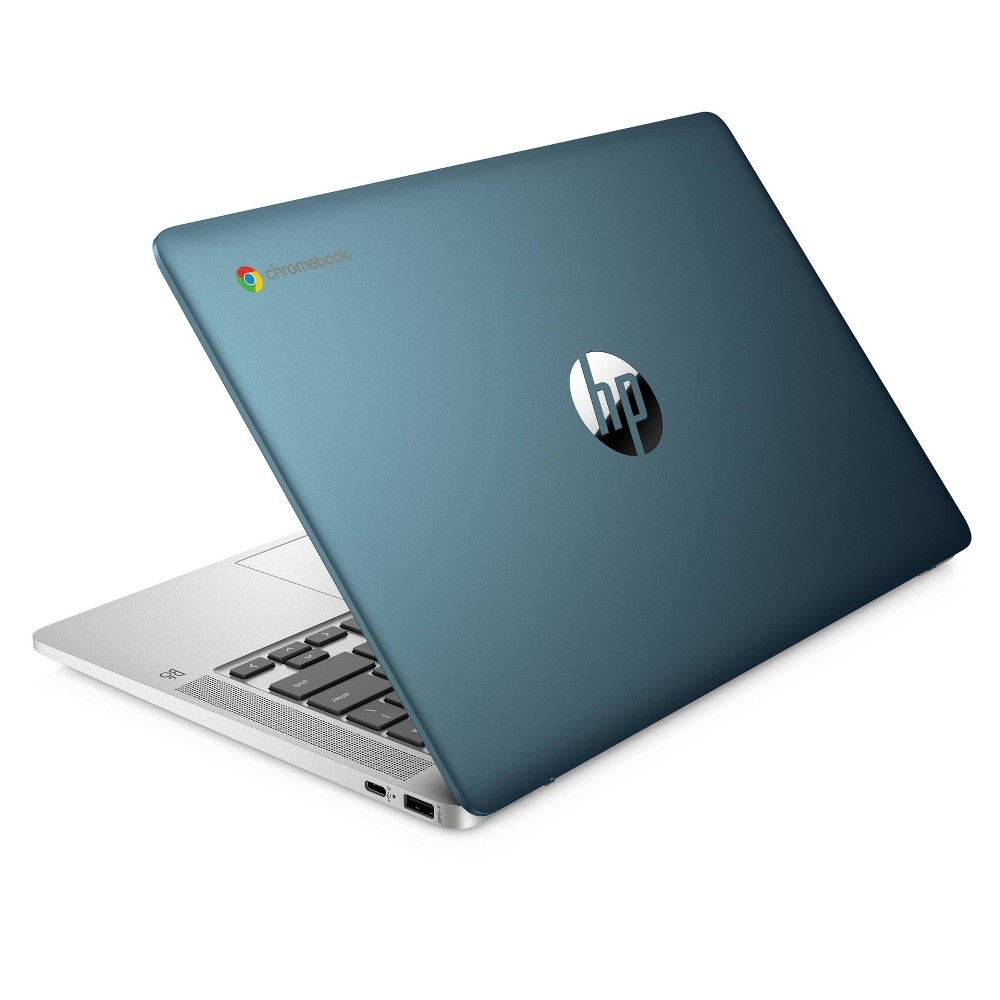 slide 2 of 8, HP Inc. HP 14" Chromebook Laptop with Chrome OS - Intel Processor - 4GB RAM - 32GB Flash Storage - Teal (14a-na0012tg), 1 ct