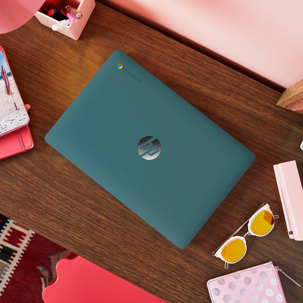slide 5 of 8, HP Inc. HP 14" Chromebook Laptop with Chrome OS - Intel Processor - 4GB RAM - 32GB Flash Storage - Teal (14a-na0012tg), 1 ct