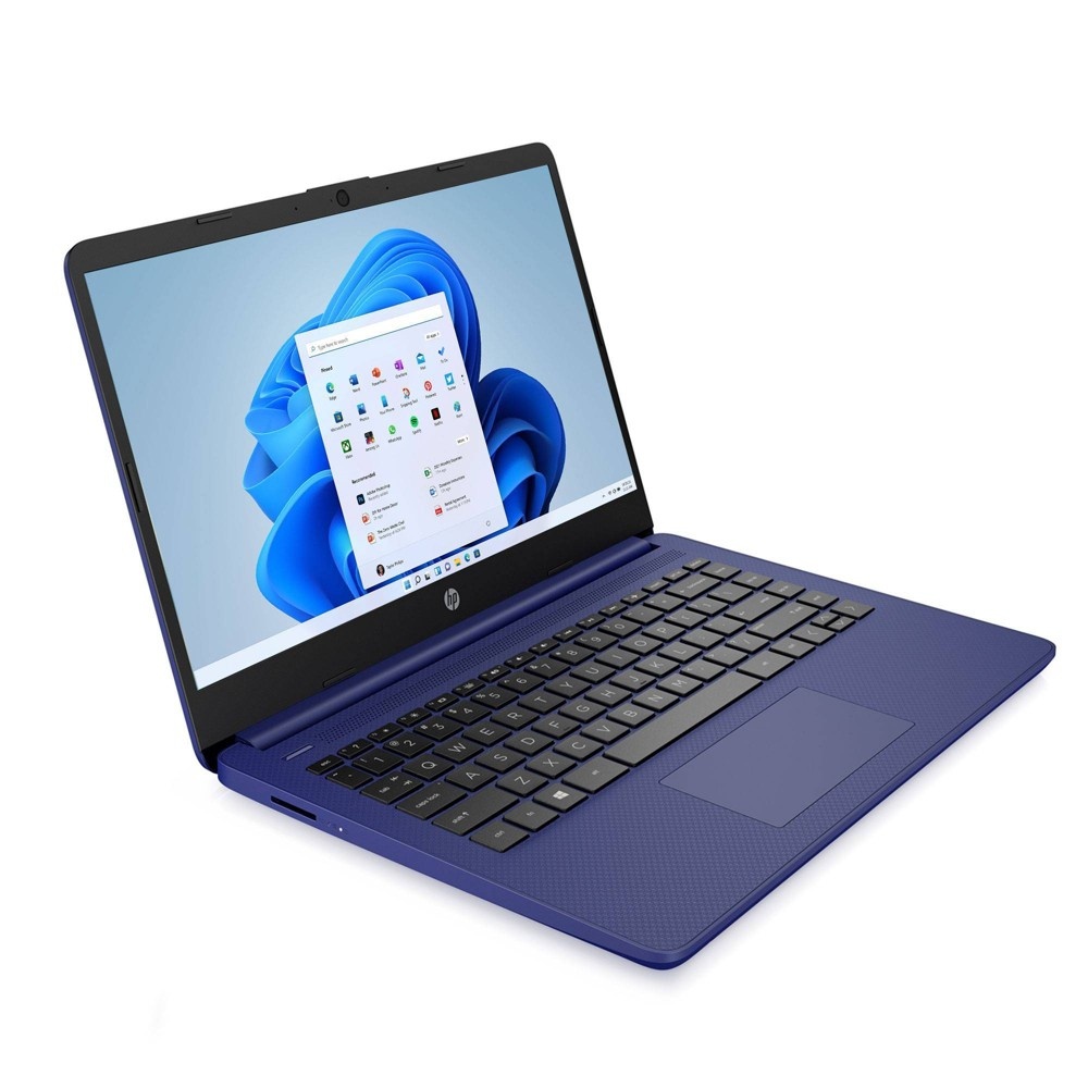 slide 4 of 7, HP Inc. HP 14" Laptop with Windows Home in S Mode - Intel Processor - 4GB RAM - 64GB Flash Storage - Indigo Blue (14-dq0005tg), 1 ct