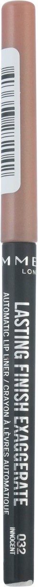 slide 6 of 12, COTY RIMMEL LONDON Rimmel Lasting Finish Exaggerate Automatic Lip Liner - Rich, Smooth Formula for Long Lasting Lip Looks - 32 Innocent, .01oz, 1 ct