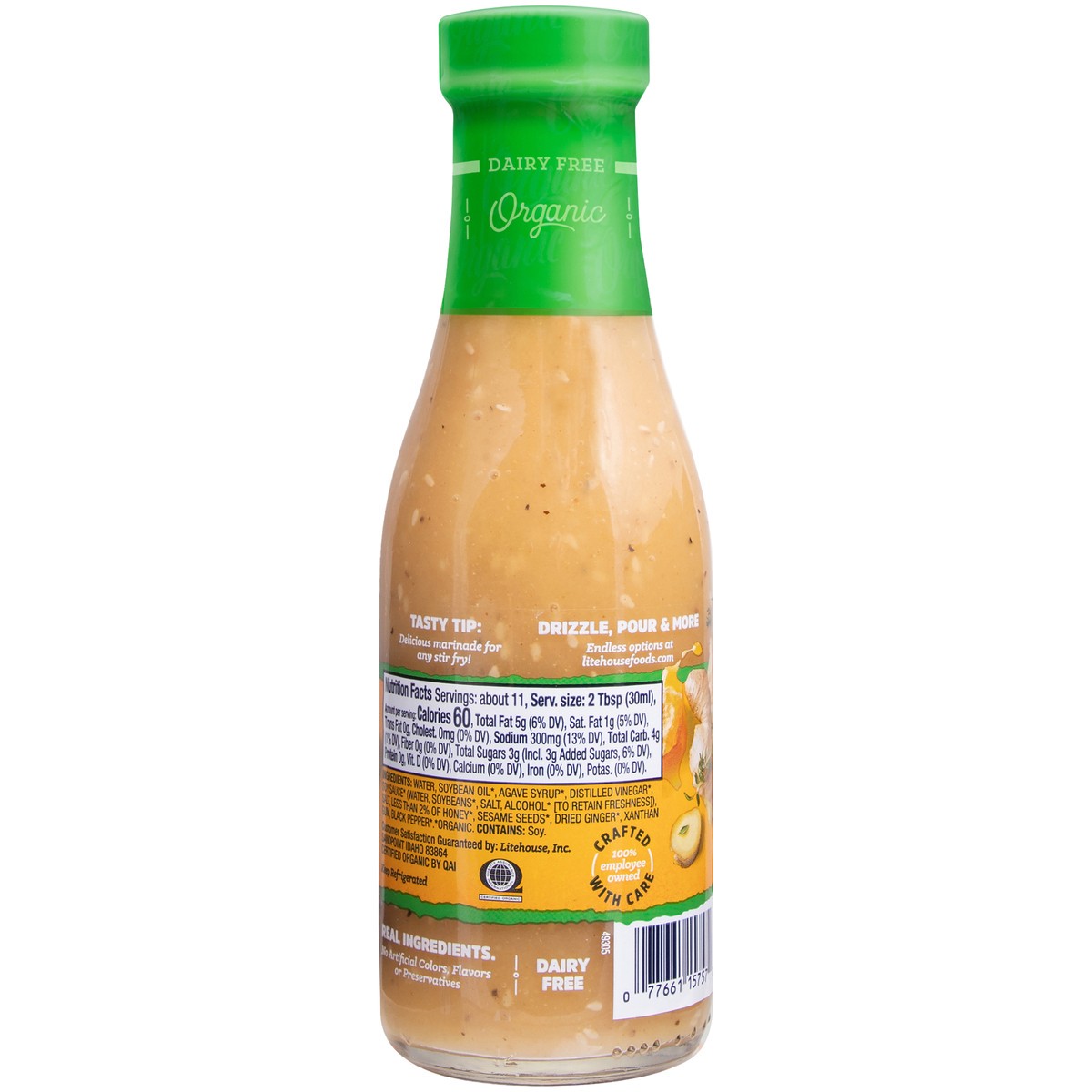 slide 4 of 9, Litehouse Organic Ginger with Honey Dressing, Sauce & Marinade 11.25 fl. oz. Bottle, 11.25 fl oz