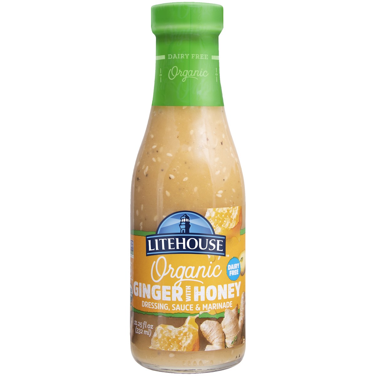 slide 5 of 9, Litehouse Organic Ginger with Honey Dressing, Sauce & Marinade 11.25 fl. oz. Bottle, 11.25 fl oz