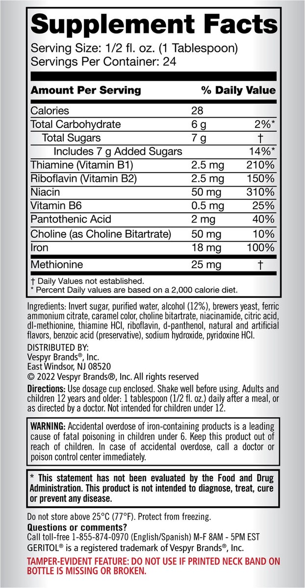 slide 7 of 7, Geritol Vitamin Liquid, 12 oz