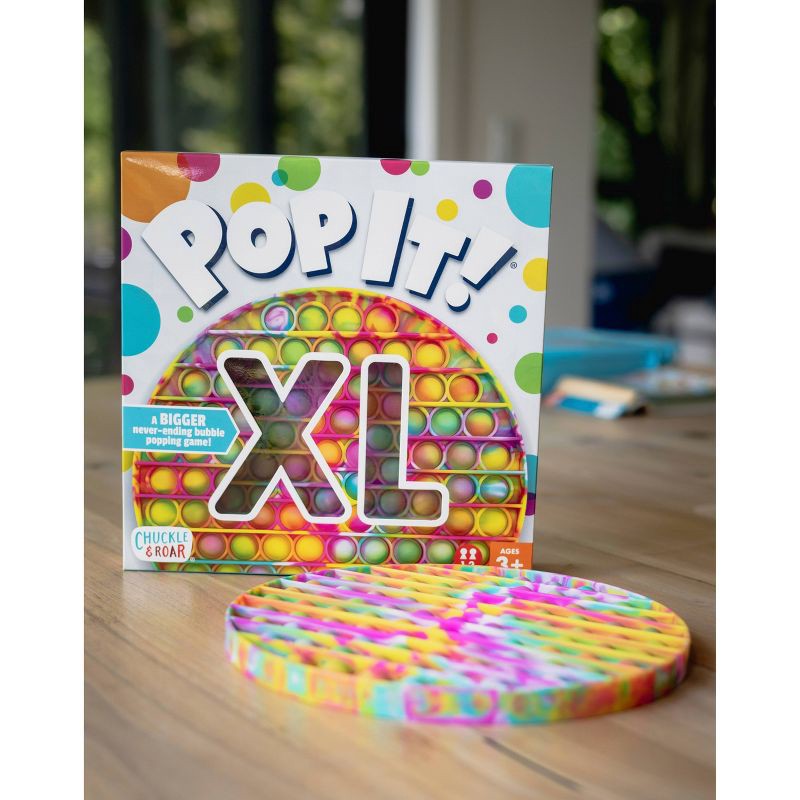 slide 3 of 9, Chuckle & Roar Pop It! XL The Jumbo Never-Ending Bubble Popping Fidget and Sensory Game - Tie Dye, 1 ct