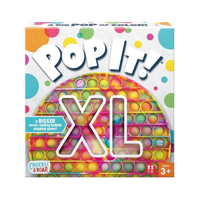 slide 1 of 9, Chuckle & Roar Pop It! XL The Jumbo Never-Ending Bubble Popping Fidget and Sensory Game - Tie Dye, 1 ct