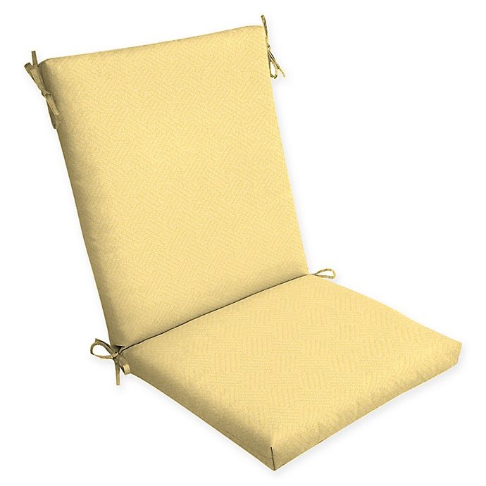 slide 1 of 1, Arden Selections Solid Outdoor Chair Cushion - Yellow, 1 ct