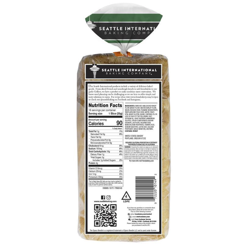 slide 2 of 4, Franz Seattle International Sliced Sourdough Bread - 20oz, 20 oz