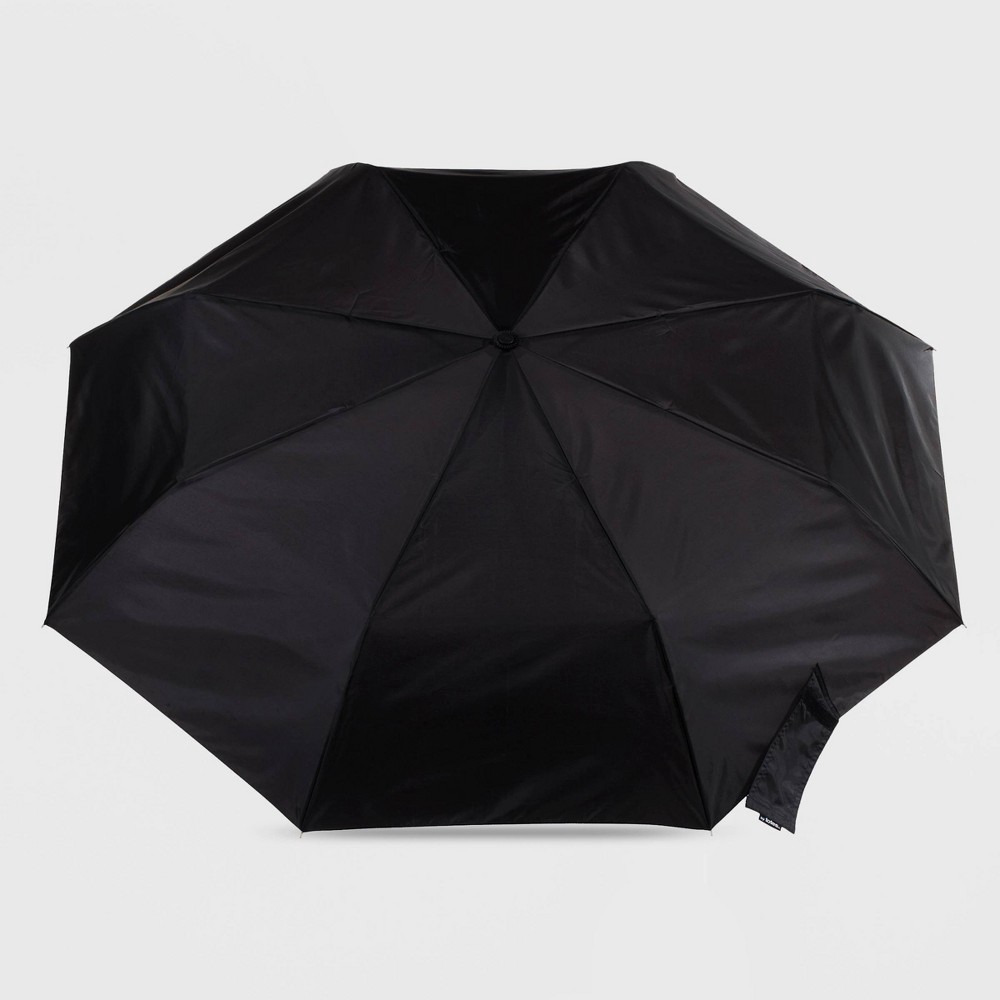 slide 3 of 3, Totes Auto open Close Foldable Compact Umbrella - Black, 1 ct