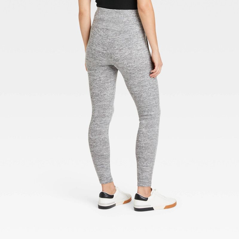 slide 2 of 2, Women's Cozy Hacci Leggings with Pockets - A New Day™ Heather Gray S, 1 ct