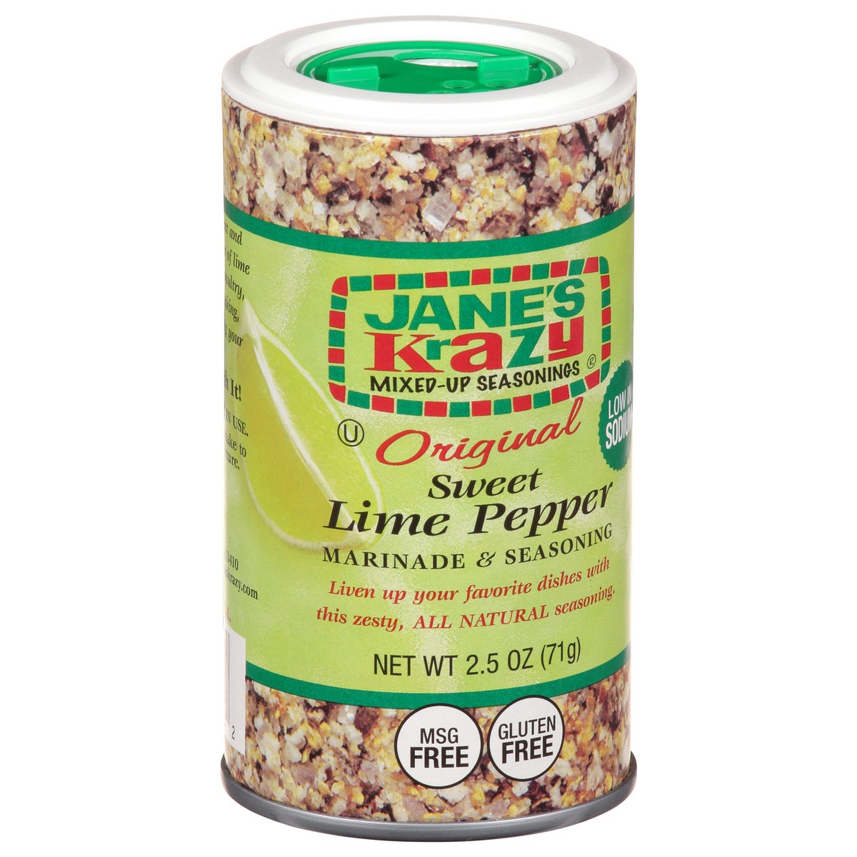 slide 9 of 12, Jane's Krazy Mixed-Up Seasonings Original Sweet Lime Pepper Marinade & Seasoning 2.5 oz, 2.5 oz