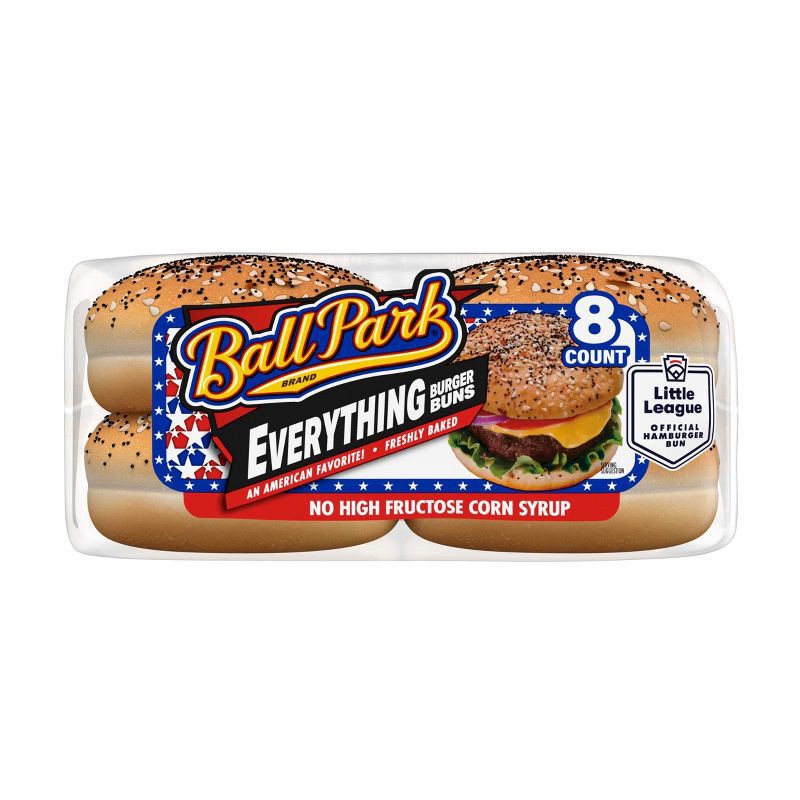 slide 6 of 13, Ball Park Everything Hamburger Bun - 16oz, 16 oz