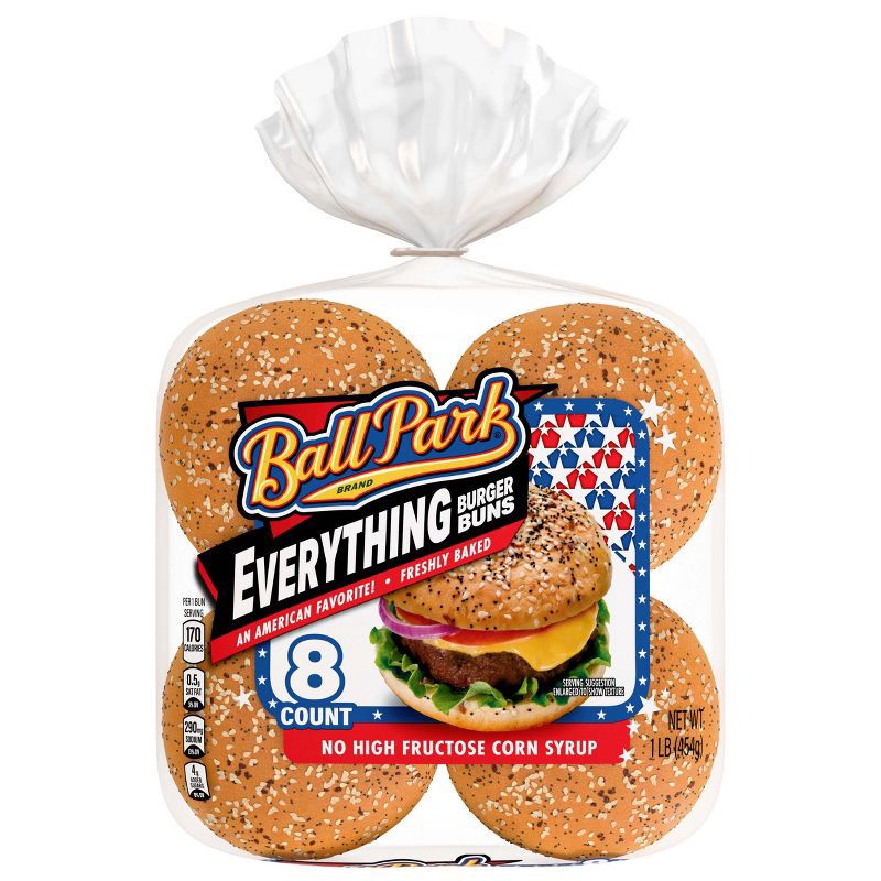 slide 8 of 13, Ball Park Everything Hamburger Bun - 16oz, 16 oz