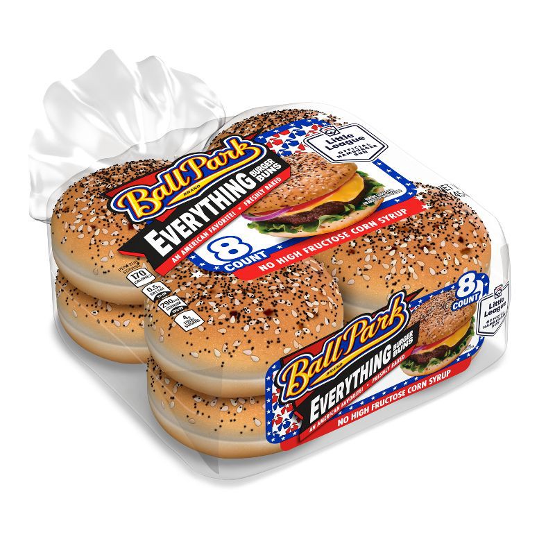 slide 10 of 13, Ball Park Everything Hamburger Bun - 16oz, 16 oz