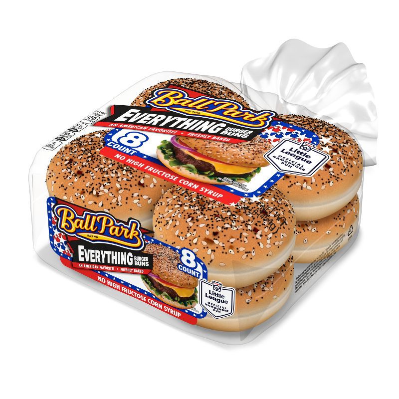 slide 11 of 13, Ball Park Everything Hamburger Bun - 16oz, 16 oz