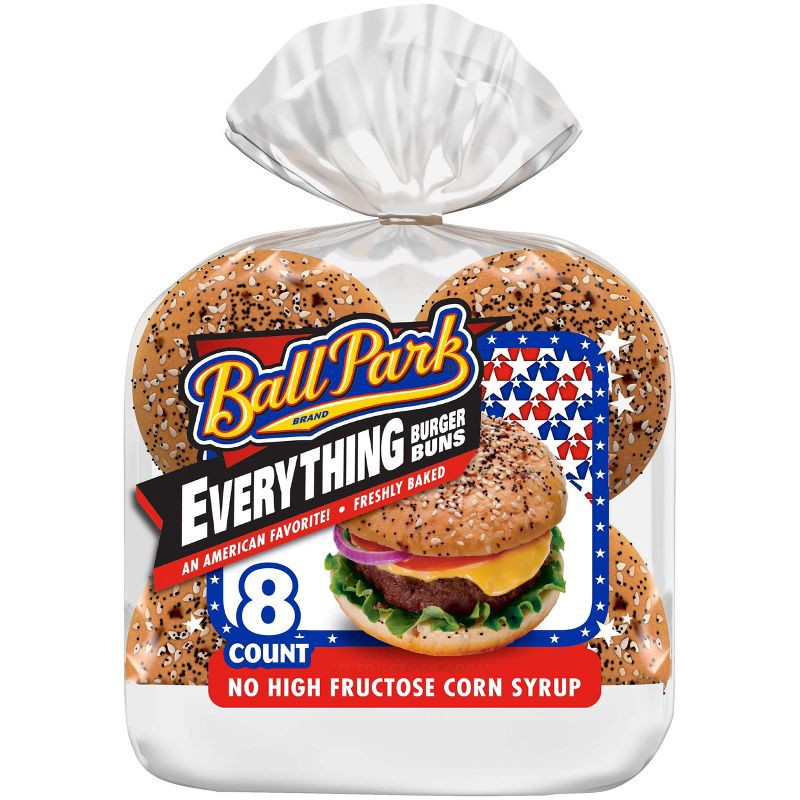 slide 1 of 13, Ball Park Everything Hamburger Bun - 16oz, 16 oz