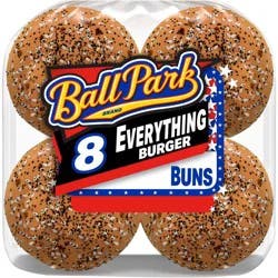 Ball Park Everything Hamburger Bun - 16oz